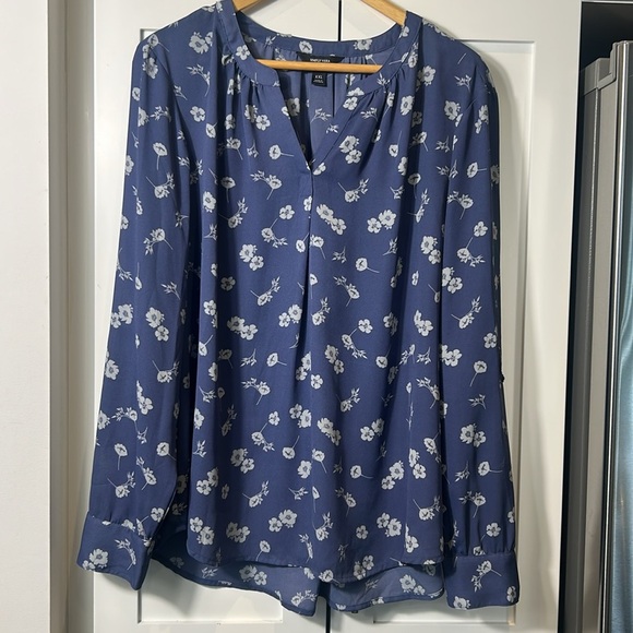 Simply Vera Vera Wang Long Sleeve Floral Print Blouse Women's Size XXL - Picture 8 of 13